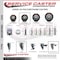 Service Caster 35 Inch Maroon Polyurethane Swivel 58 Inch Threaded Stem Caster Set with Total Lock Brake SCC-TSTTL20S3514-PPUB-MRN-58212-4 - alternate 3